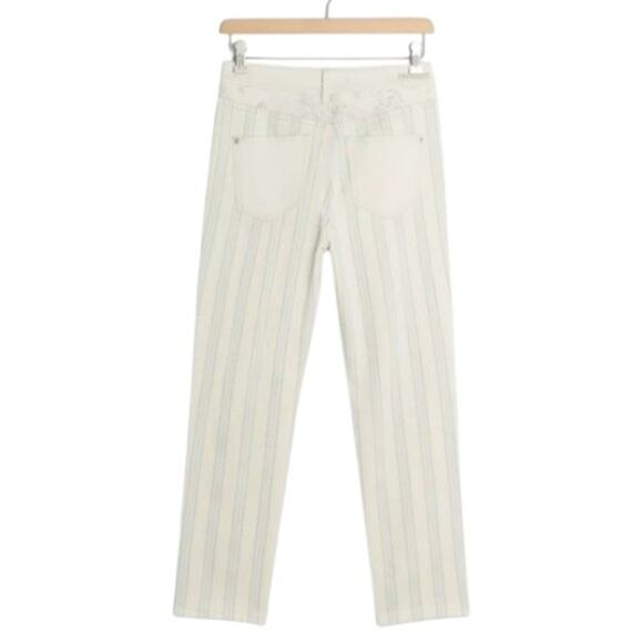 Anthropologie High-Rise Slim Boyfriend Jeans White Size 32 - Picture 7 of 7